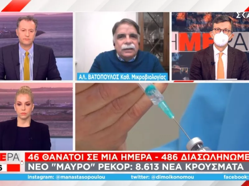 Βατόπουλος σε ΣΚΑΪ για λοκντάουν: Μπορεί να χρειαστεί σειρά μέτρων – Γιατί είναι ύπουλος ο ιός