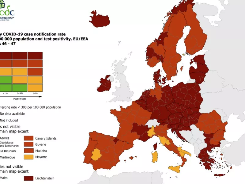 ECDC: Σε «βαθύ κόκκινο» η Ελλάδα -Κυρίαρχη η μετάλλαξη Όμικρον προσεχώς στην Ευρώπη