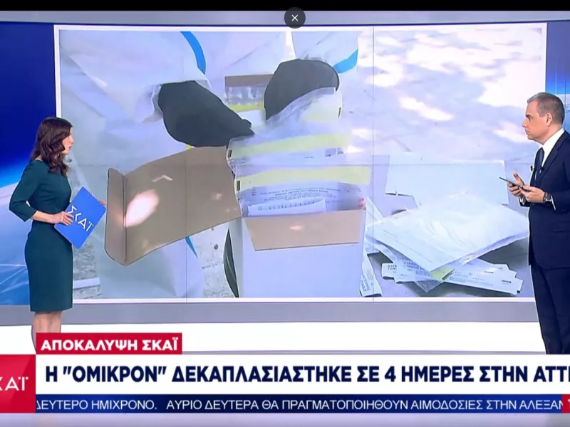 Αποκάλυψη ΣΚΑΪ: Η Όμικρον δεκαπλασιάστηκε σε 4 ημέρες στην Αττική