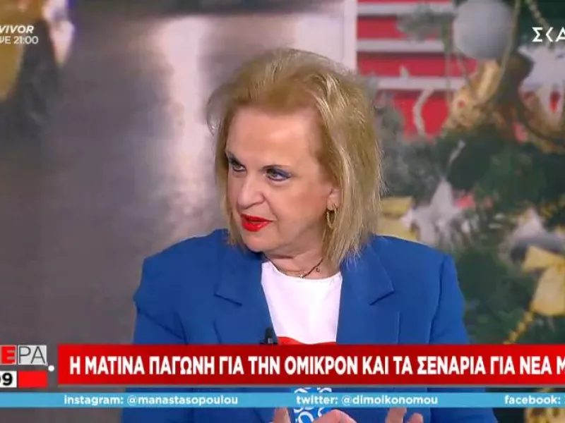 Παγώνη σε ΣΚΑΪ: «Δύσκολοι οι επόμενοι δυο μήνες- Θα δούμε και πενταψήφιο αριθμό κρουσμάτων»