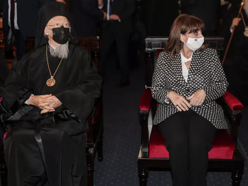 Σακελλαροπούλου: Οι ευχές στον Οικομενικό Πατριάρχη Βαρθολομαίο για καλή ανάρρωση 