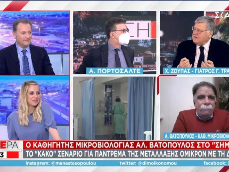 Πόσο πιθανός είναι ο συνδυασμός Όμικρον και Δέλτα - Εξηγεί ο καθηγητής Βατόπουλος