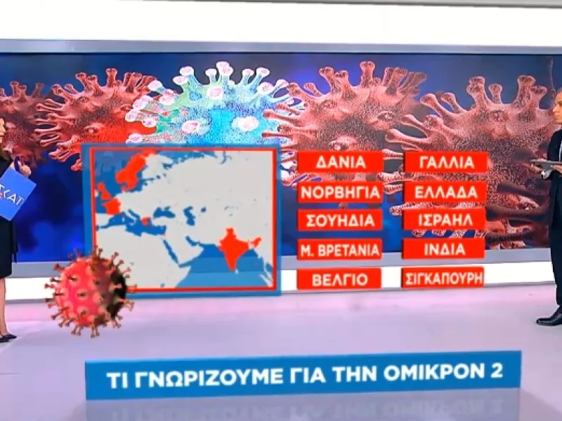 Κορωνοϊός: Ο χάρτης της επέκτασης της υποπαραλλαγής Όμικρον - Τι ισχύει για τεστ και εμβόλια