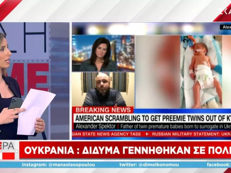 Τα δίδυμα που γεννήθηκαν πρόωρα στο Κίεβο την ημέρα της ρωσικής εισβολής