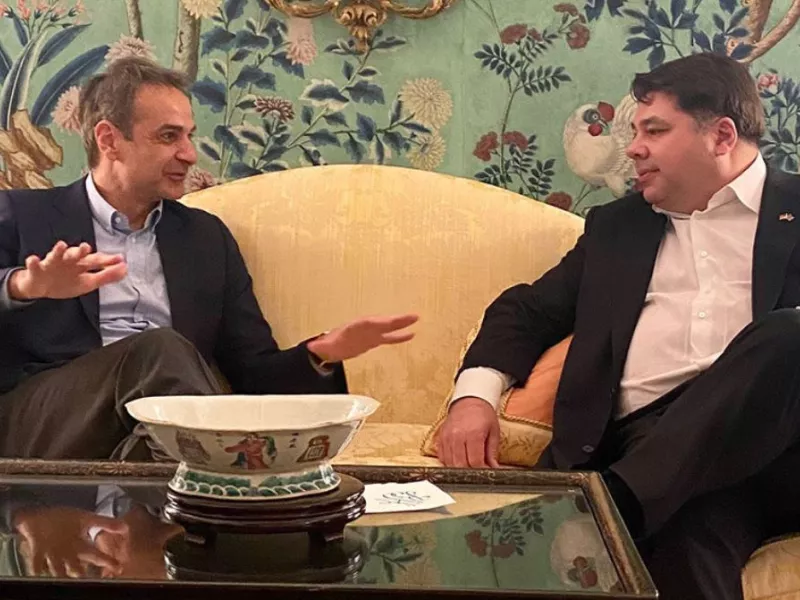 Στο εμβληματικό Blair House ο Κυριάκος Μητσοτάκης - Τον υποδέχτηκε ο Τζορτζ Τσούνης