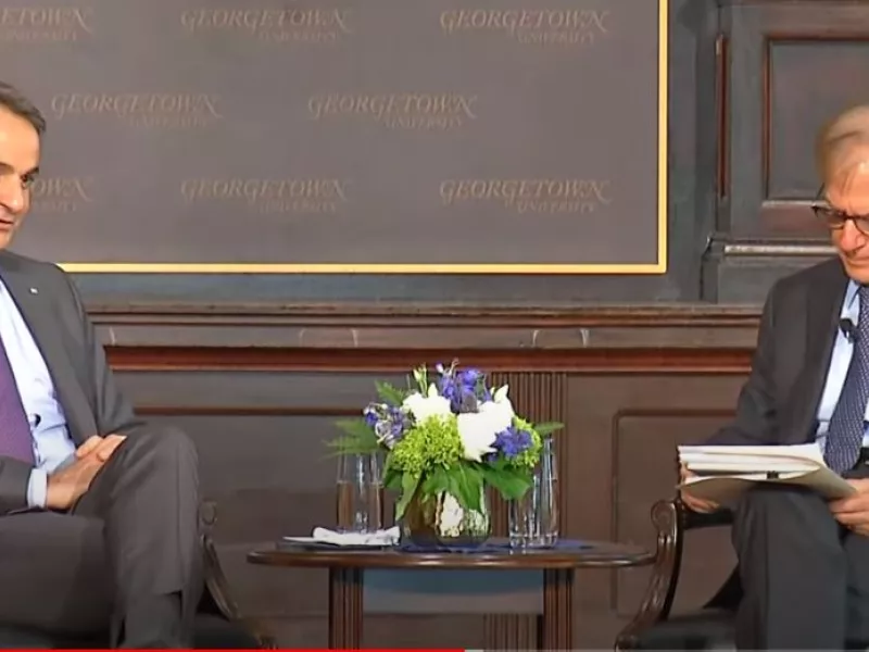 Μητσοτάκης στο Georgetown University: Απαράδεκτο μια νατοϊκή  χώρα να παραβιάζει τον εναέριο χώρο μιας συμμάχου