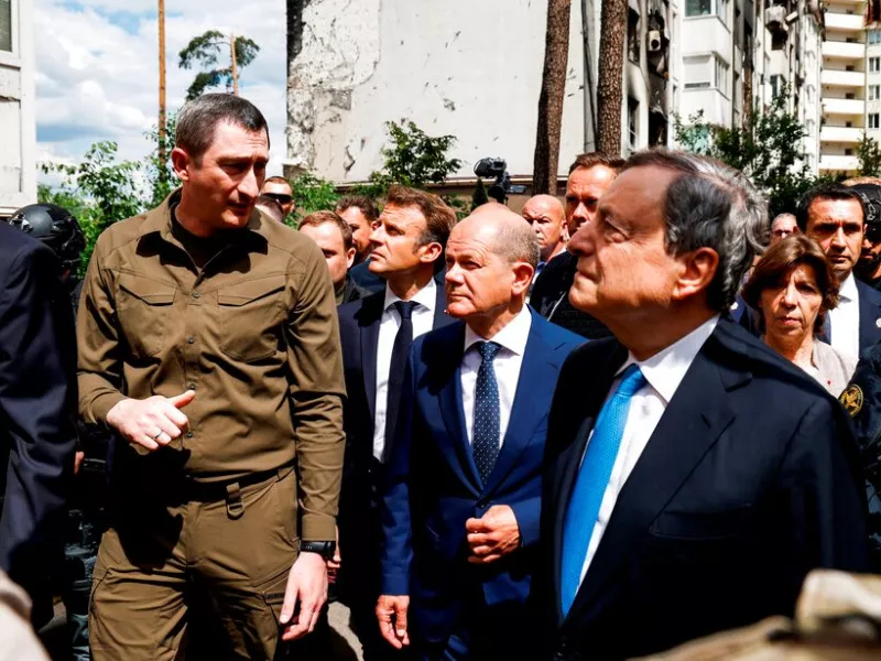 Σολτς, Κίεβο, Μακρόν, Ντράγκι, Συναγερμός, Ιρπίν, 