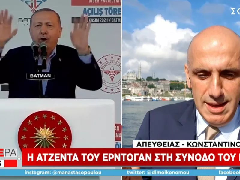 Ο ανταποκριτής του ΣΚΑΪ στην Κωνσταντινούπολη, Μανώλης Κωστίδης 