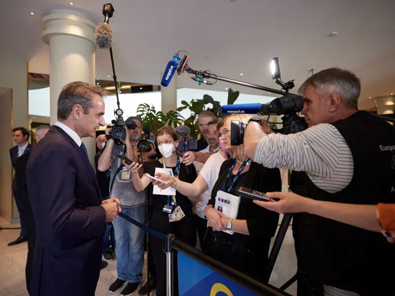 O Κυριάκος Μητσοτάκης στις Βρυξέλλες