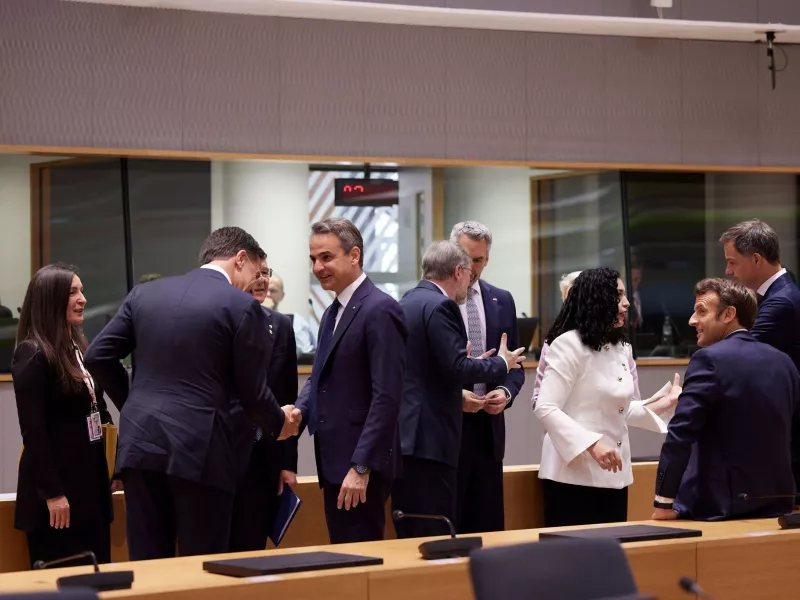 Ο πρωθυπουργός Κυριάκος Μητσοτάκης στη Σύνοδο Κορυφής