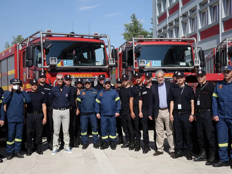 Ρουμάνους πυροσβέστες υποδέχτηκε ο Χρήστος Στυλιανίδης
