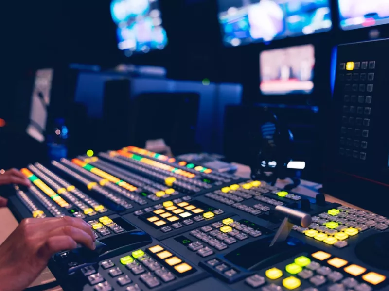television control room