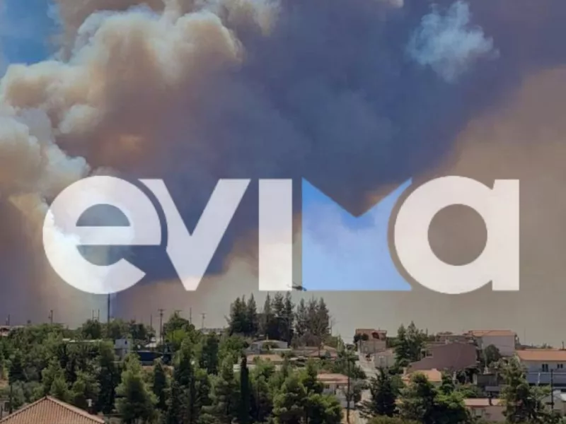 Εύβοια: Αποπνικτική ατμόσφαιρα σε Χαλκίδα και Βασιλικό από τη φωτιά στα Ψαχνά