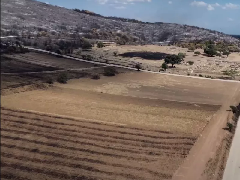 Έβρος: Drone πέταξε πάνω από τις καμένες εκτάσεις