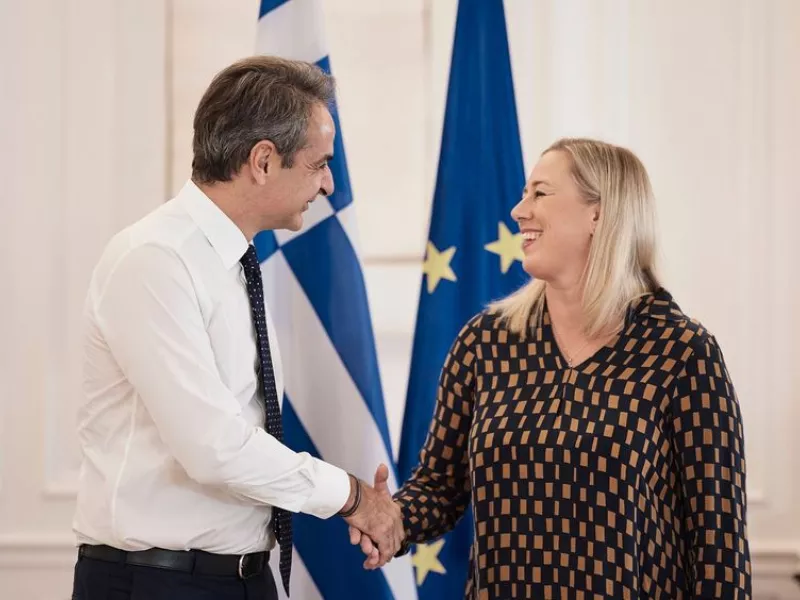 Μητσοτάκης με Jutta Urpilainen