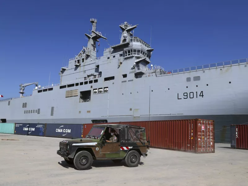 French Tonnerre helicopter carrier 
