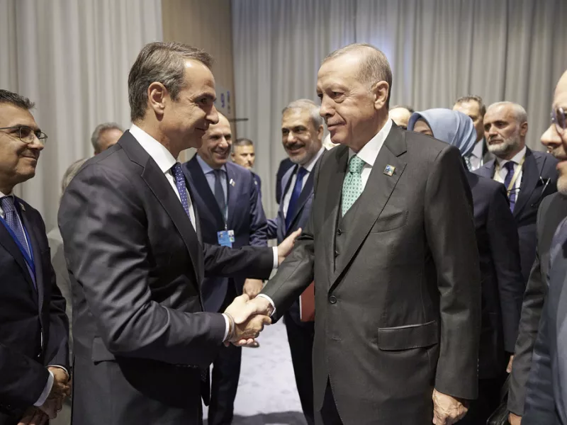 Μητσοτάκης με Ερντογάν