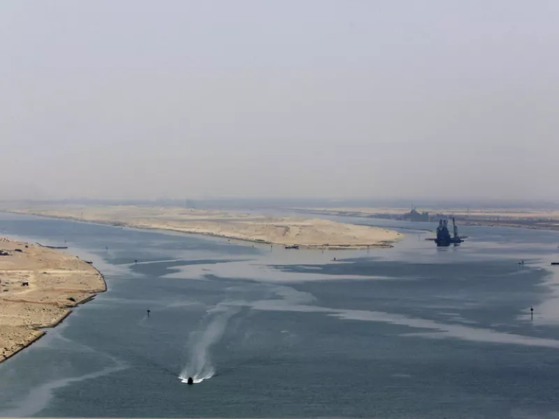 the Suez Canal in Ismailia, Egypt