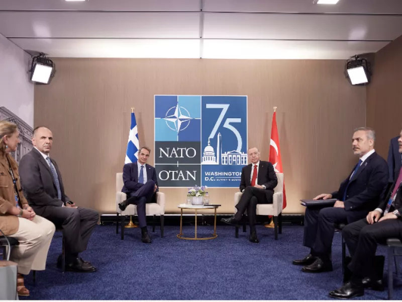 Μητσοτάκης με Ερντογάν
