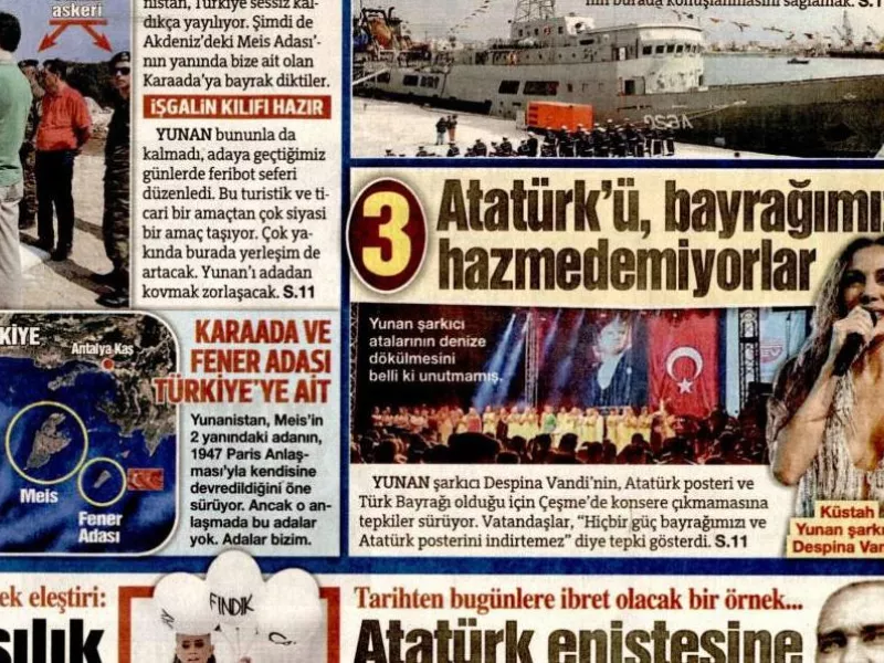 Τουρκία: Η… Βανδή μια από 3 τις «ελληνικές προκλήσεις» στο εξώφυλλο της Soczu