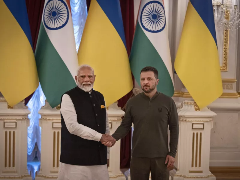 Indian Prime Minister Narendra Modi - Ukrainian President Volodymyr Zelenskyy