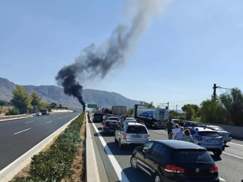ανατροπή βυτιοφόρου με πετρέλαιο
