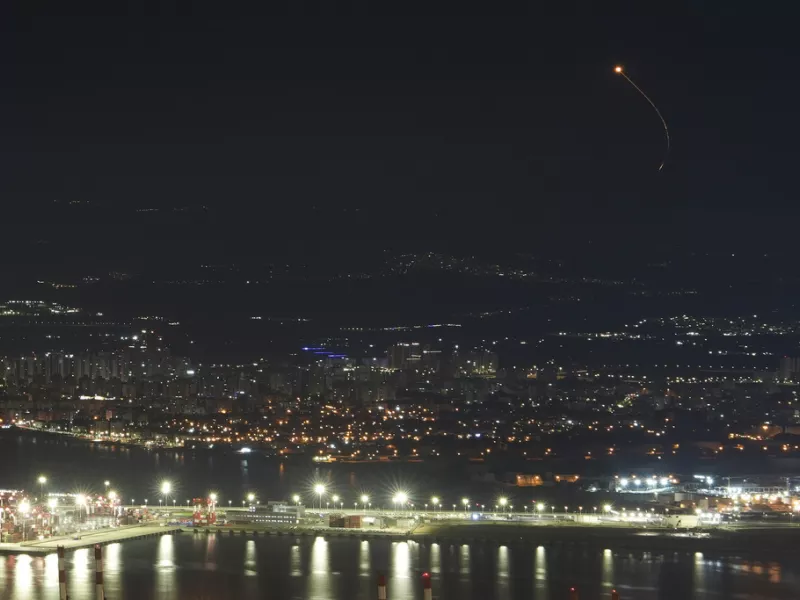 Israeli Iron Dome air defense system fires