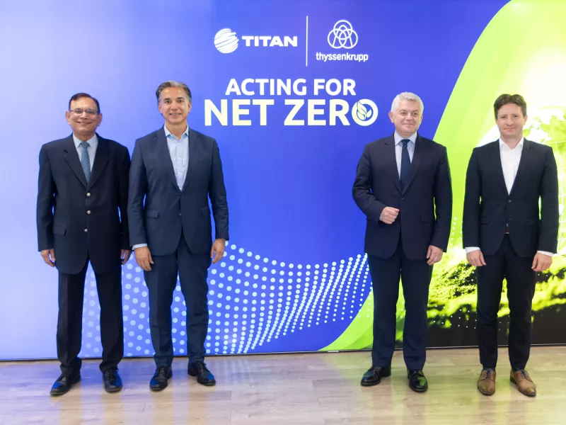 ΤΙΤΑΝ: Υπογραφή σύμβασης με την thyssenkrupp Polysius για το έργο δέσμευσης διοξειδίου του άνθρακα IFESTOS