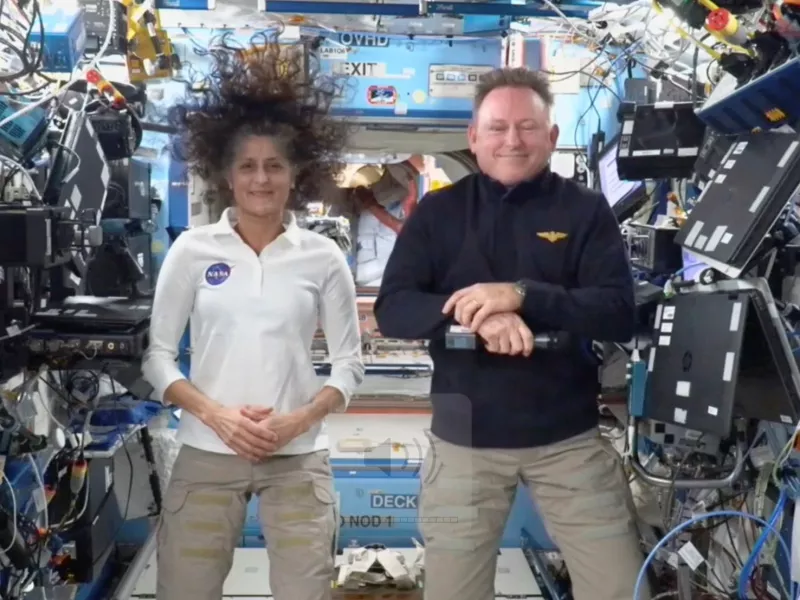 Οι αστροναύτες της NASA Μπουτς Γουίλμορ και η Σούνι Γουίλιαμς