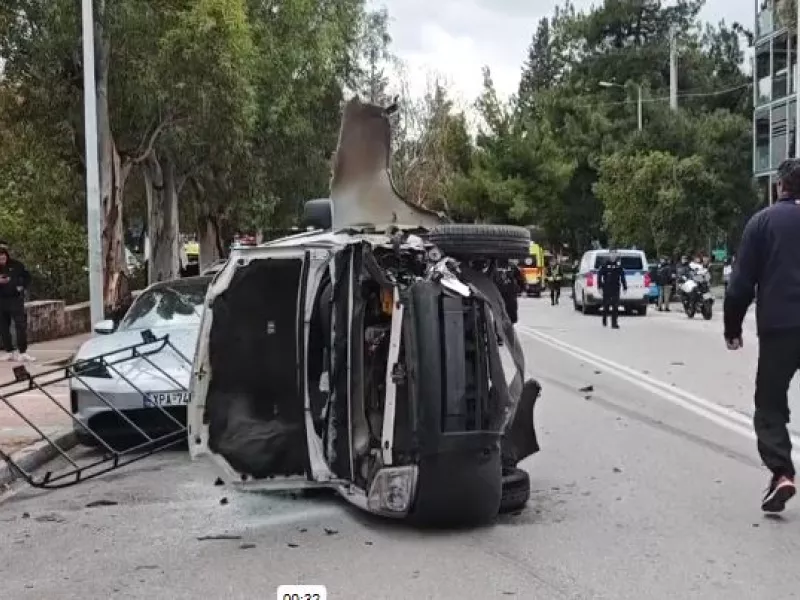 Τροχαίο δυστύχημα με έναν νεκρό στο Νέο Ψυχικό – Βίντεο