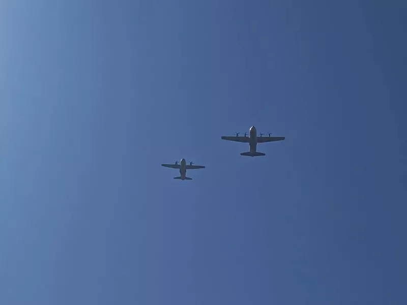 25η Μαρτίου: Εντυπωσιακές οι δοκιμαστικές διελεύσεις αεροσκαφών και ελικοπτέρων