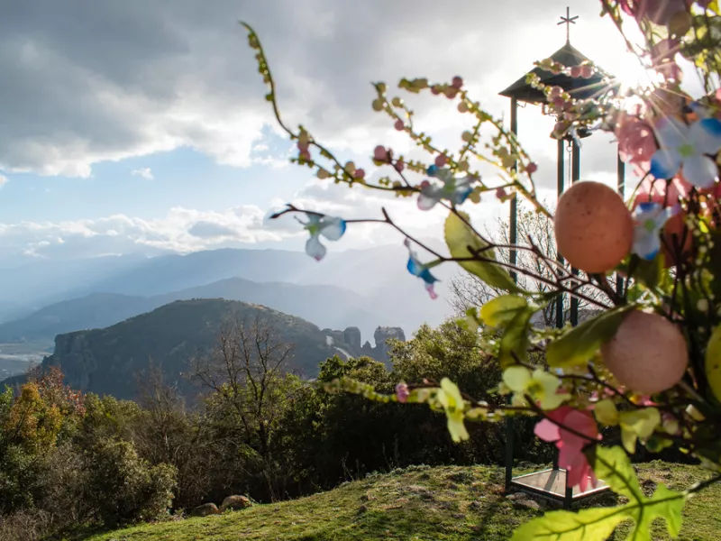 Easter landscape in Meteora, Greece