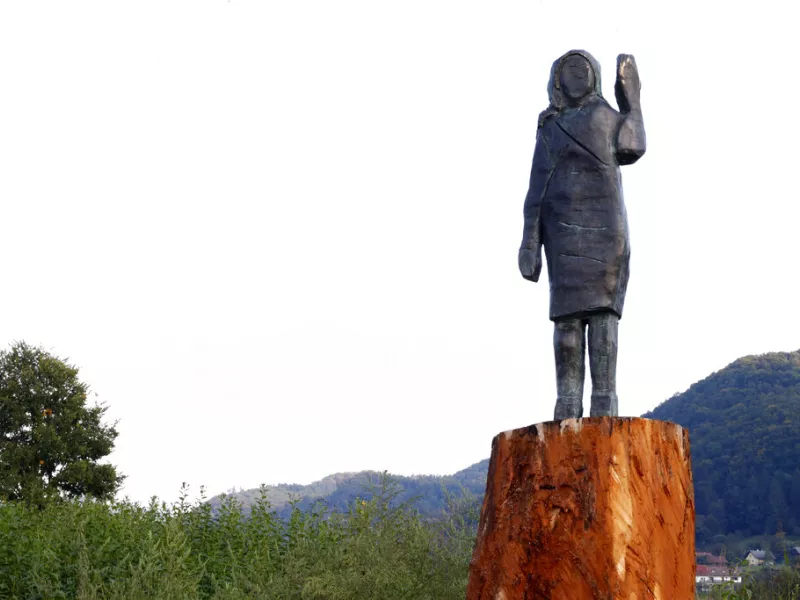 Slovenia Melania Trump Sculpture