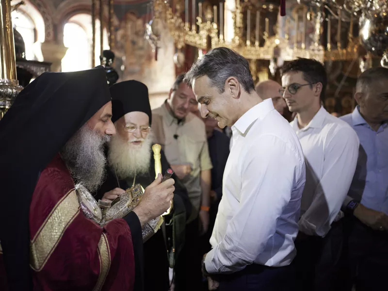 Επίσκεψη Μητσοτάκη συο Άγιον Όρος