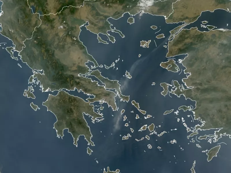 Δορυφορική εικόνα από φωτιές 
