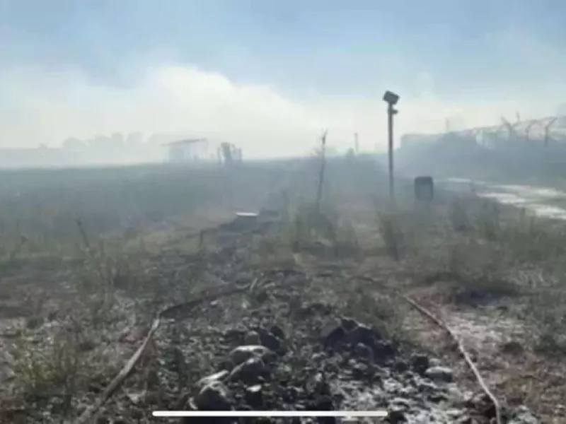Καλαμάτα: Πυρκαγιά στη βόρεια πύλη του αεροδρομίου