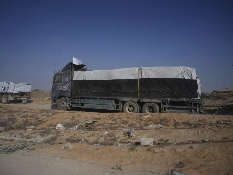 Gaza aid trucks