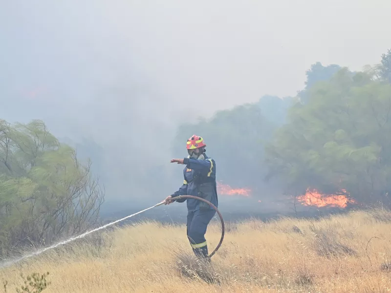 Κερατέα: Η στιγμή που ξεσπάει νέα εστία πυρκαγιάς
