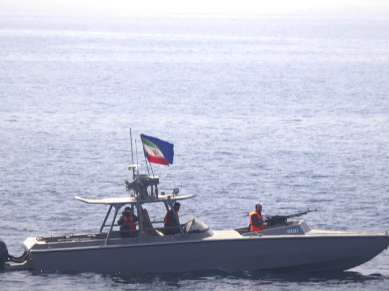 a boat of Iran's Islamic Revolutionary Guard Corps