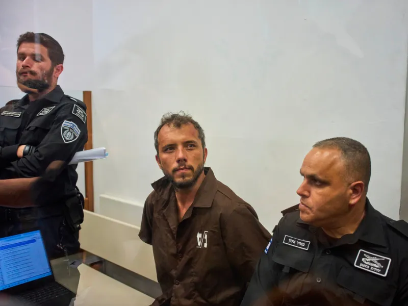 Brazilian activist Thiago Ávila, center, a member of the Global Sumud Flotilla