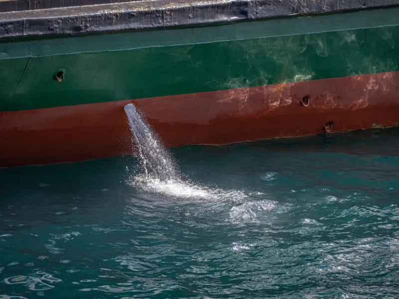 water from a ship to cool the engine