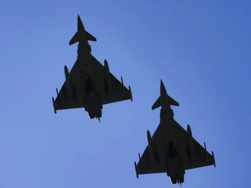 British RAF Typhoon fighter