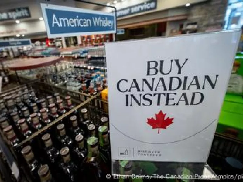 Πινακίδα Buy Canadian σε κατάστημα