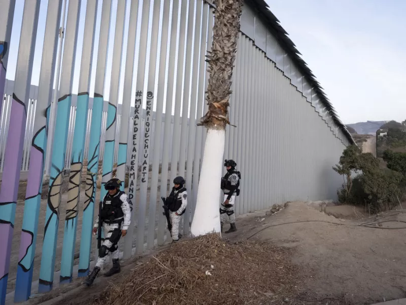 border wall separating Mexico and the United States