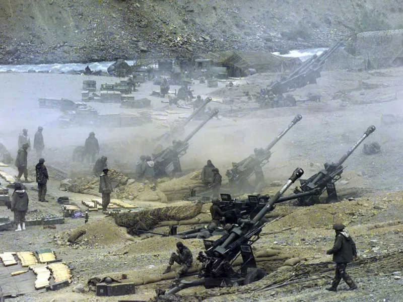 Indian army artillery guns